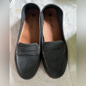 Black Geox Loafers Eric Michael suede penny loafer navy